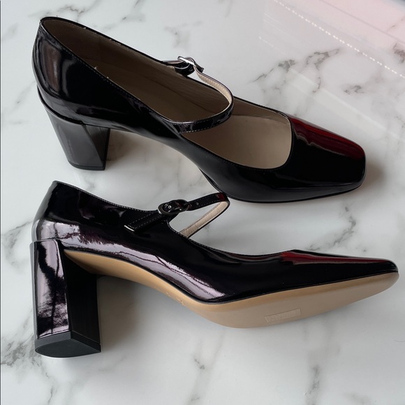 NEW Theory Black Patent
Leather Mary Jane Heels - Picture 6 of 7